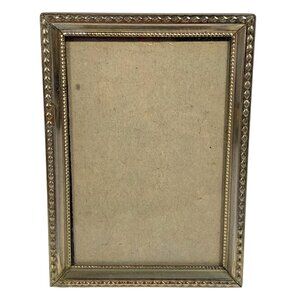 Vintage Silver-Tone Ornate Metal Mini Picture Easel Frame For Photos 2x3"